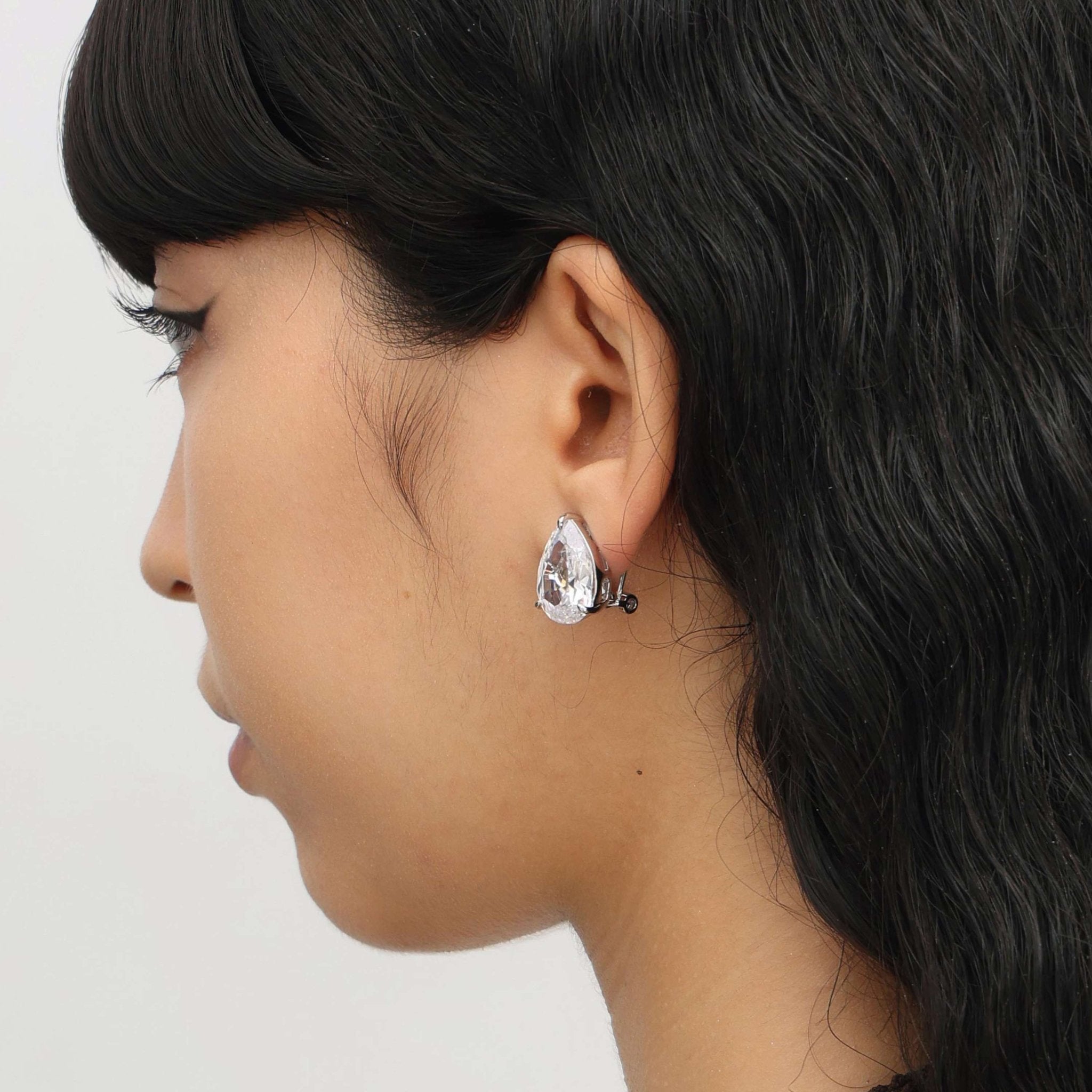 RSNY water drop shape diamond stud earrings - R2131A