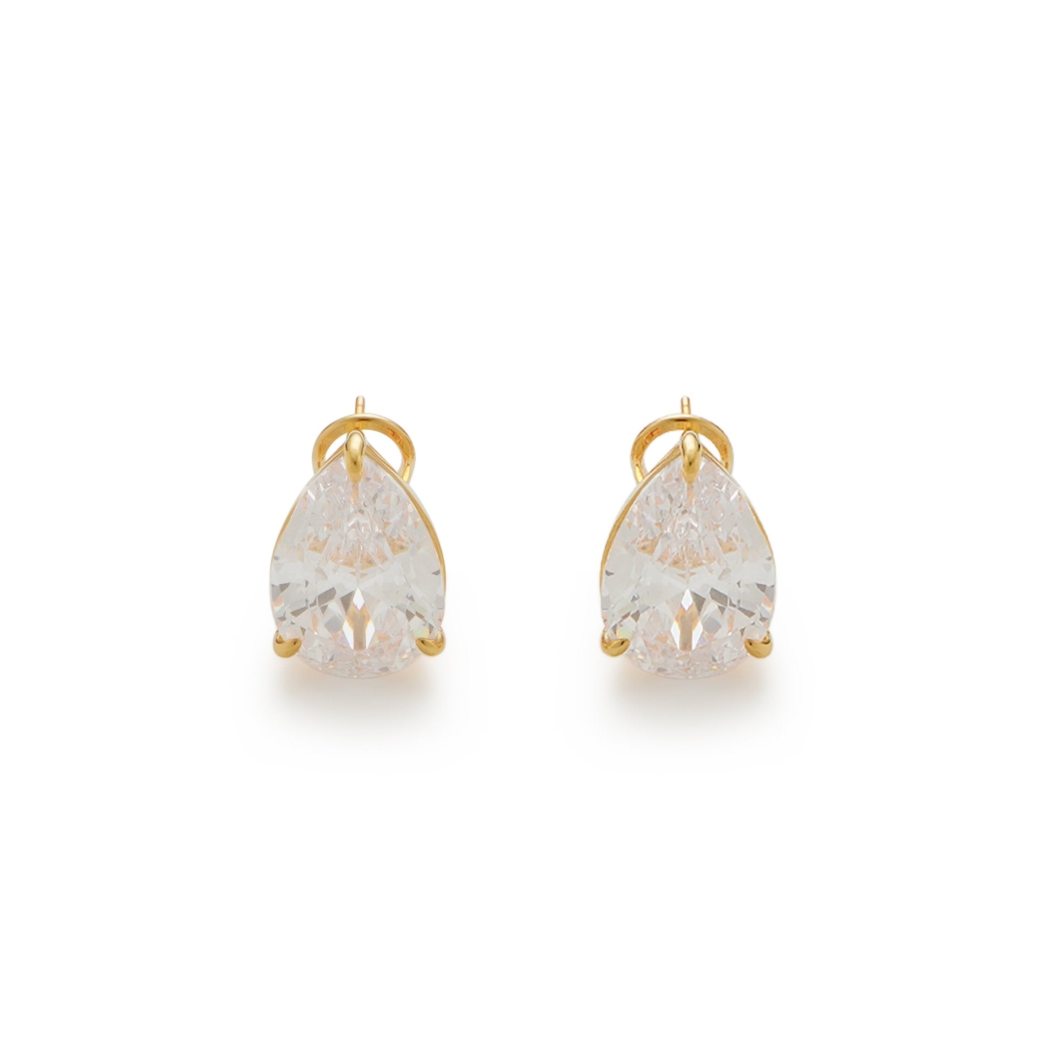 RSNY water drop shape diamond stud earrings - R2131B