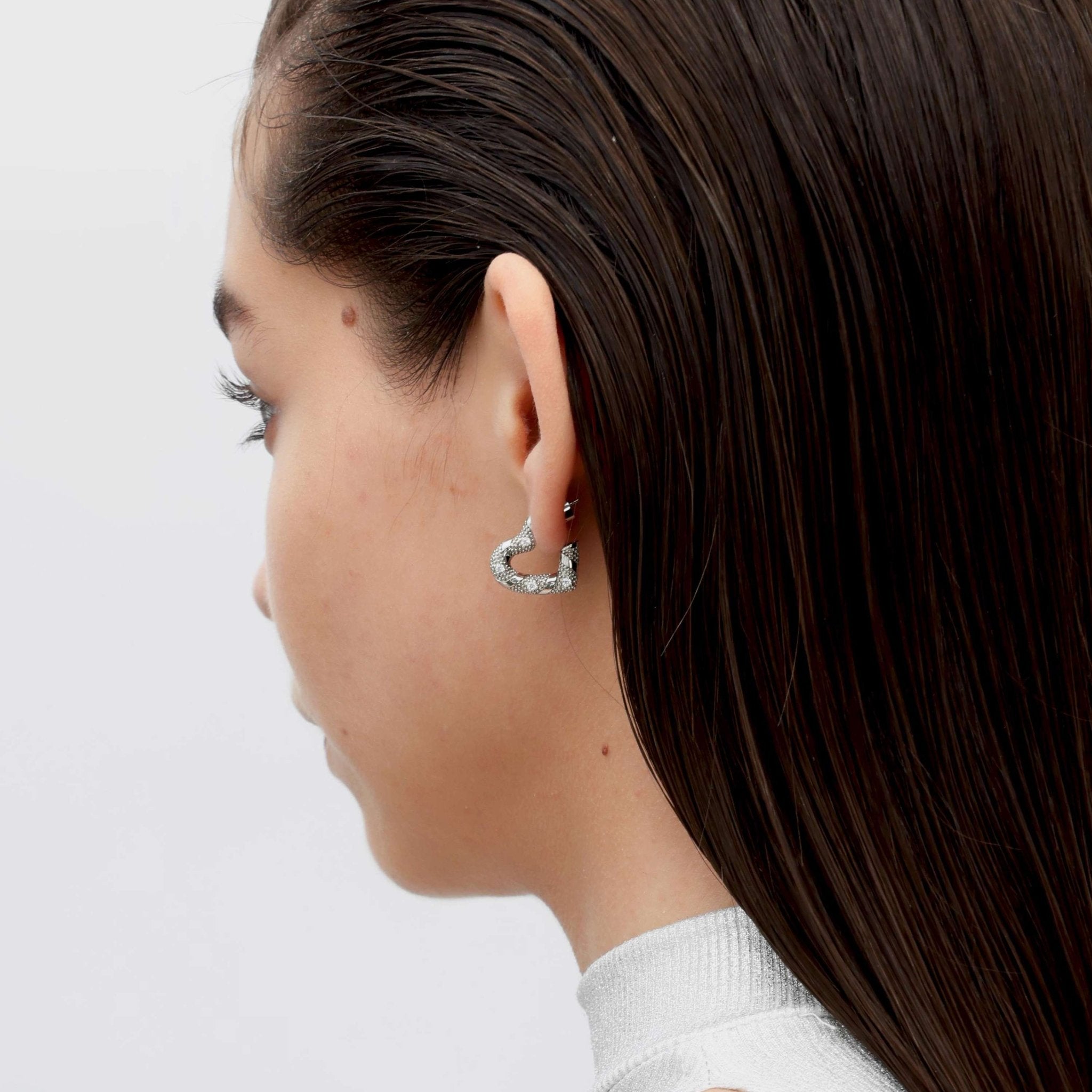 RSNY winding love stud earrings - R2185A