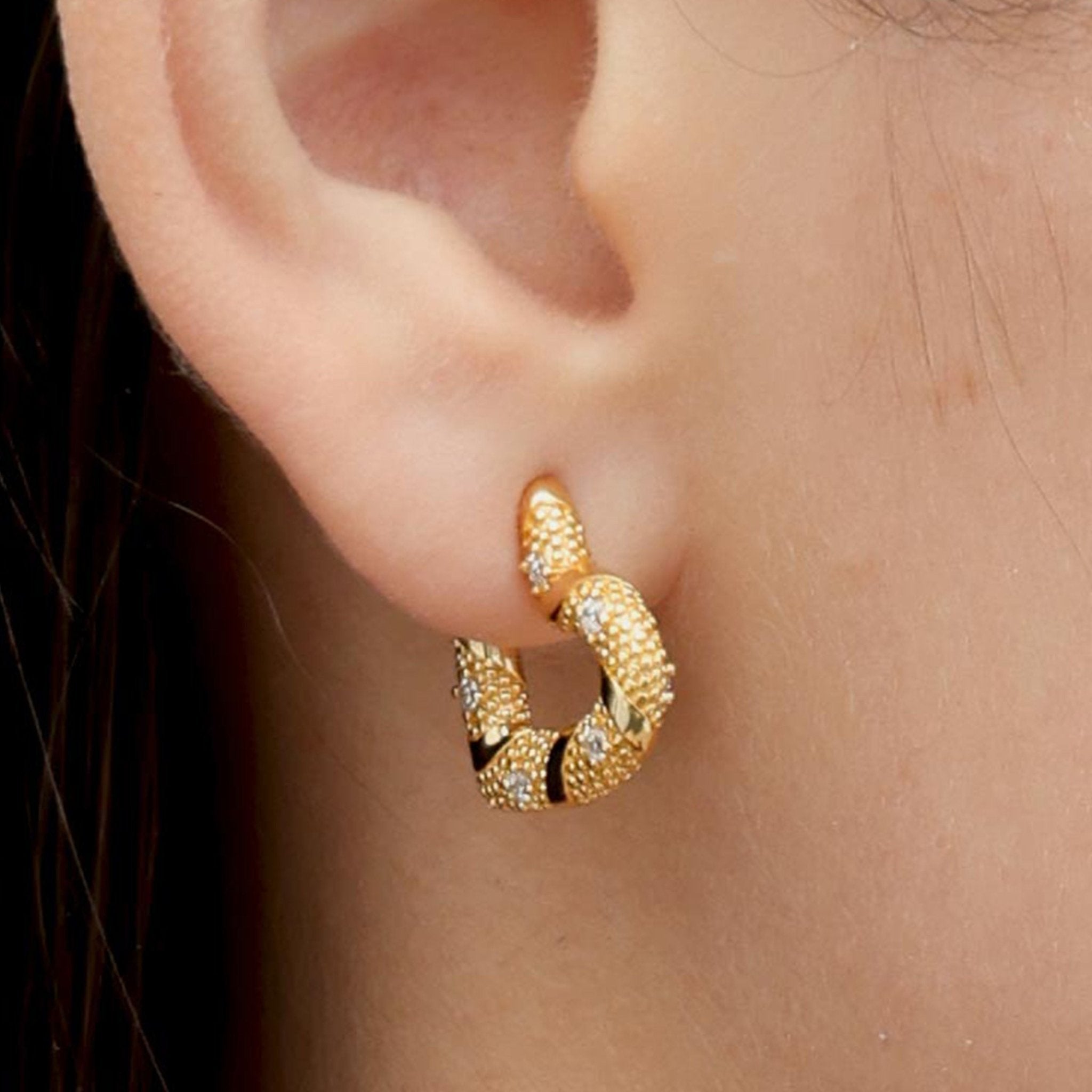 RSNY winding love stud earrings - R2185B