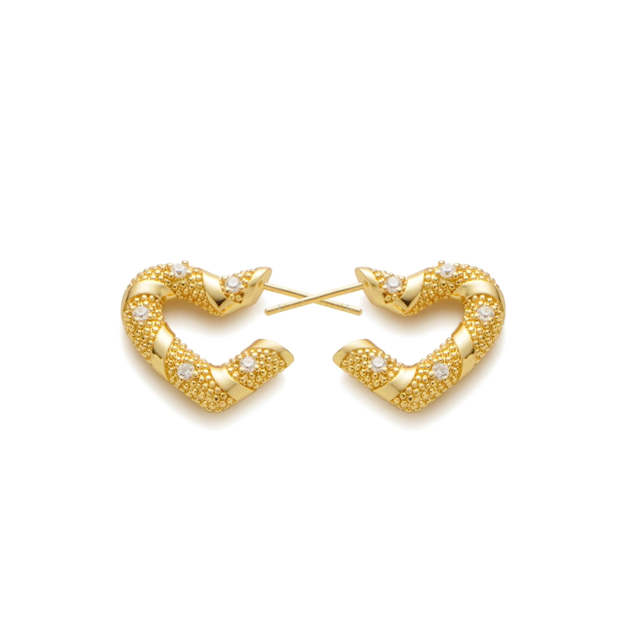 RSNY winding love stud earrings - R2185B