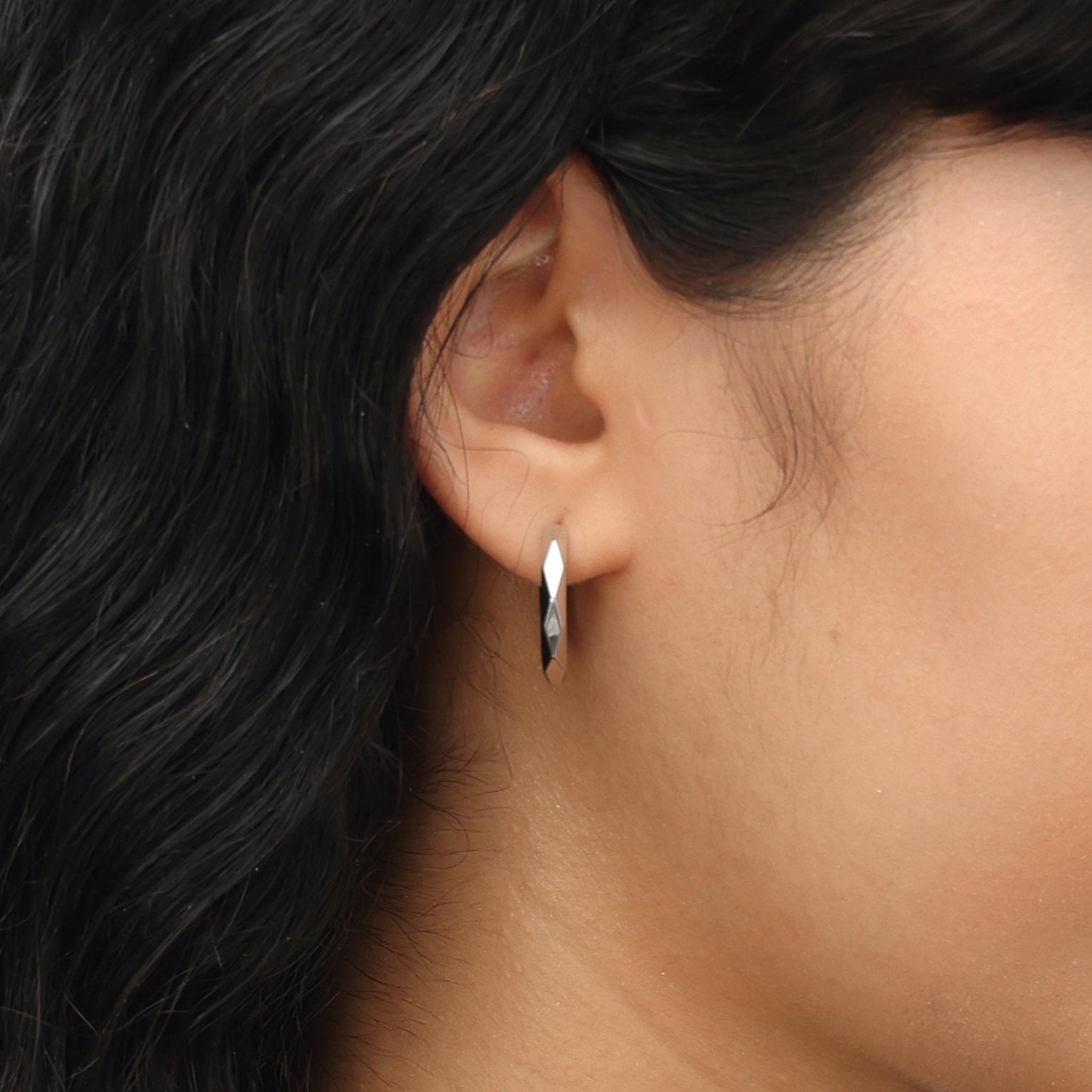 RSNYBasic diamond - cut earrings - R2076A