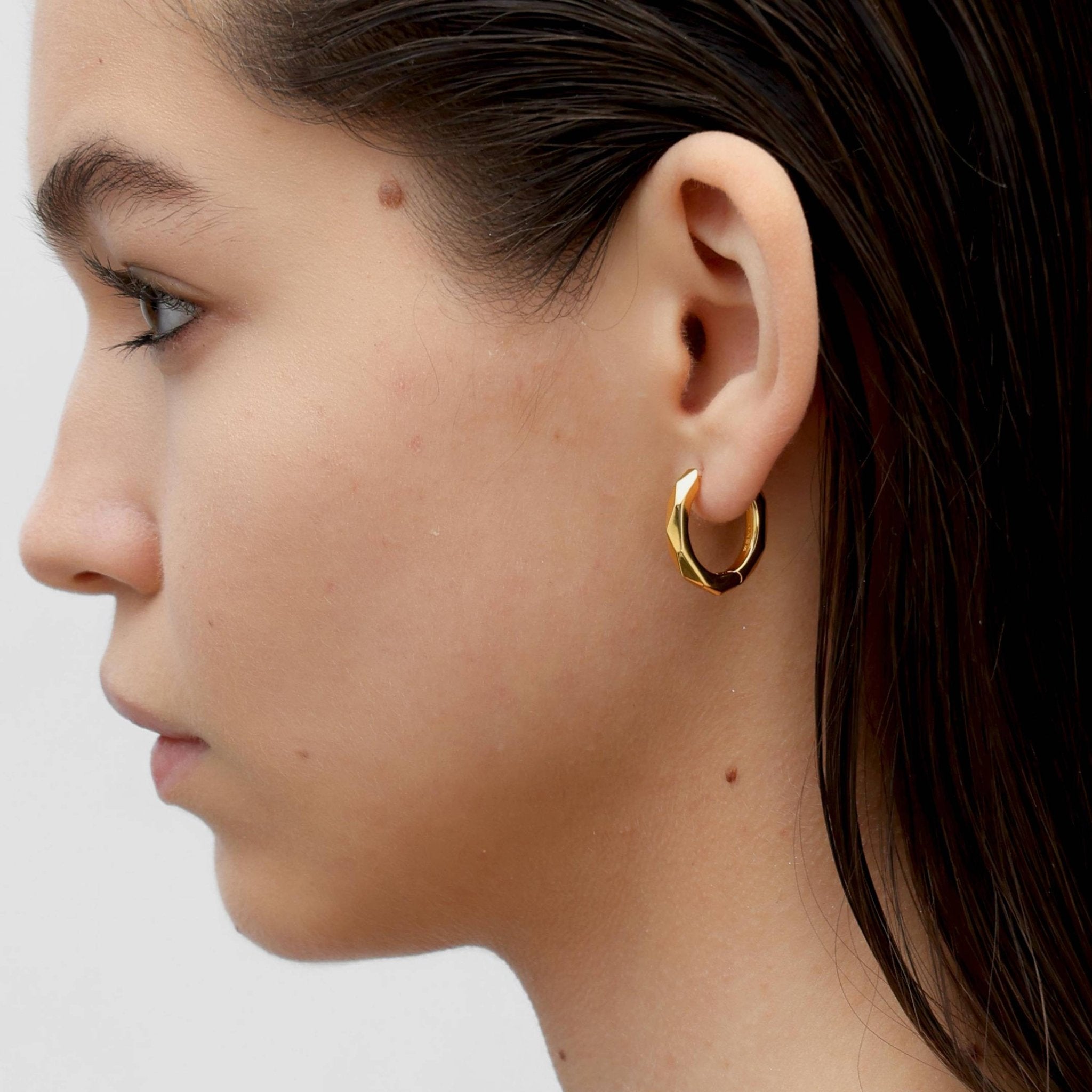 RSNYBasic diamond - cut earrings - R2076B