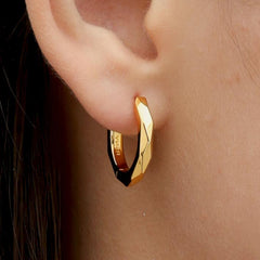 RSNYBasic diamond - cut earrings - R2076B