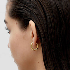 RSNYBasic diamond - cut earrings - R2076B